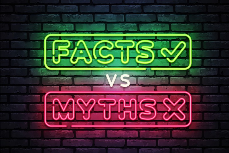 facts-vs-myths-neon-text-facts-vs-myths-neon-design-template-vector-vector-id1362746332